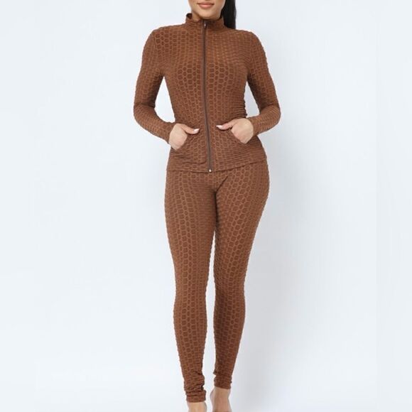 Brown honeycomb two piece active set - Picture 2 of 5